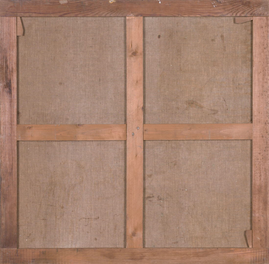 Sohrab Sepehri Tree Trunk Series back of canvas and stretcher