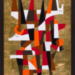 Carlos Merida Abstract Composition 1968 framed artwork