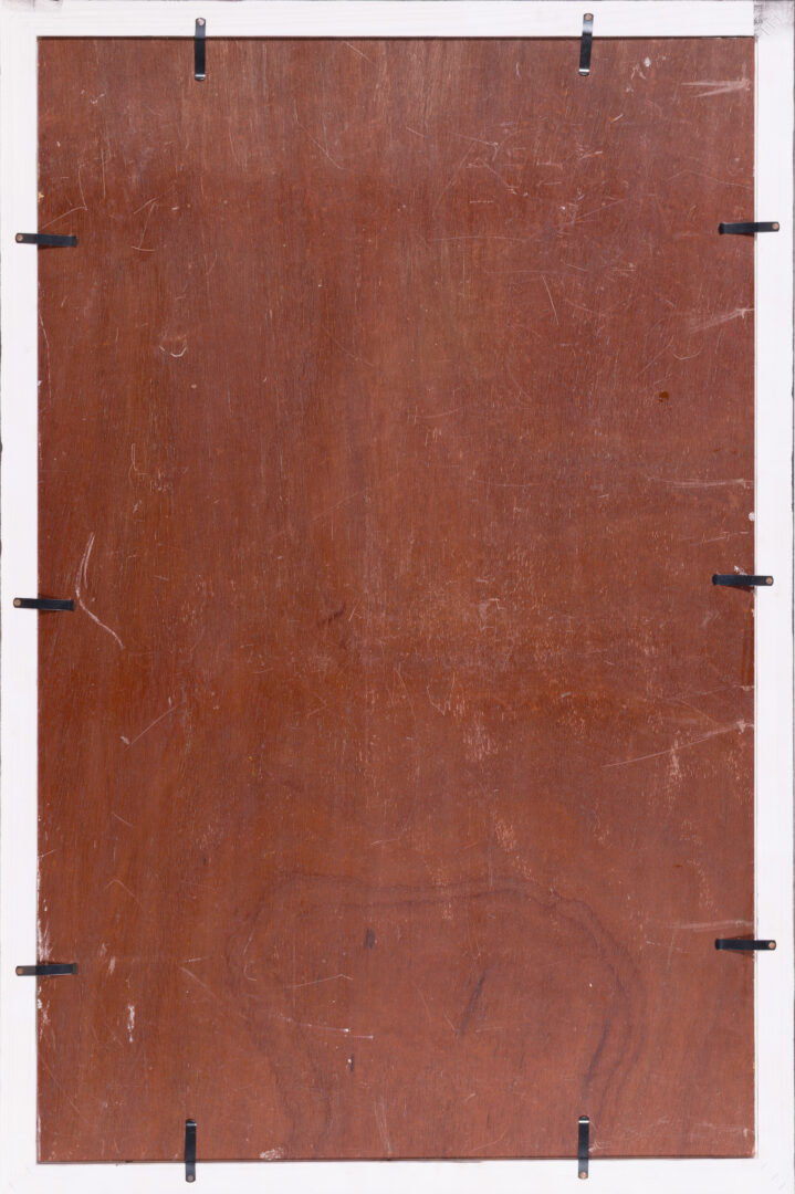 Carlos Merida Abstract Composition 1968 back of panel and frame