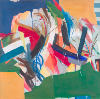 Wook-kyung Choi Abstract Composition acrylic on canvas painting