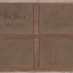 Mubin Orhon Abstract Composition 1957 back of canvas and wooden stretcher