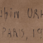 Mubin Orhon Abstract Composition 1957 inscription on reverse Mubin Orhon Paris 1957