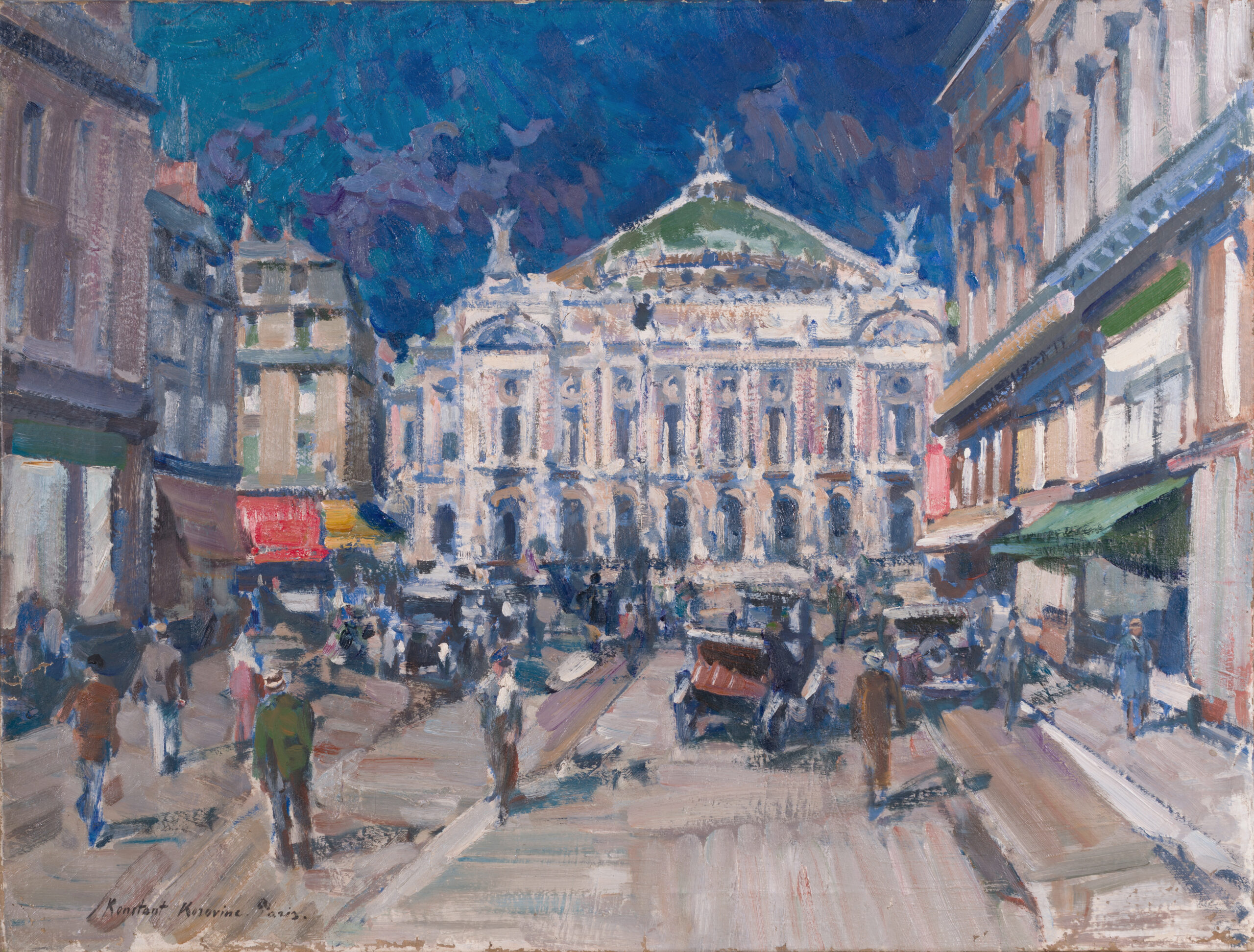 Konstantin Korovin Opera Paris oil on canvas painting evening effect