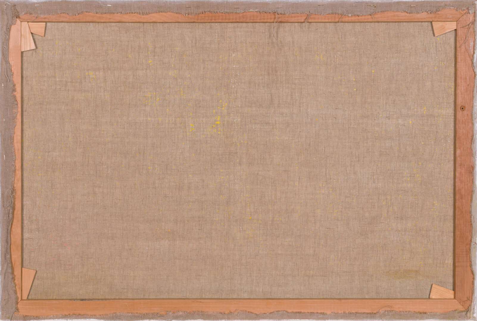 Wolf Kahn Orange Forest back of canvas and wooden stretcher