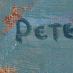 Jane Peterson Gondolas Venetian Canal signature detail