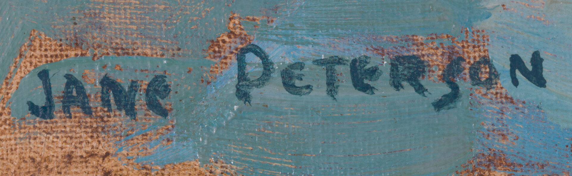 Jane Peterson Gondolas Venetian Canal signature detail