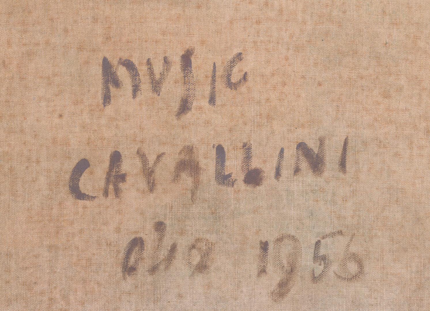 Zoran Music Cavallini 1956 inscription on reverse