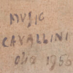 Zoran Music Cavallini 1956 inscription on reverse