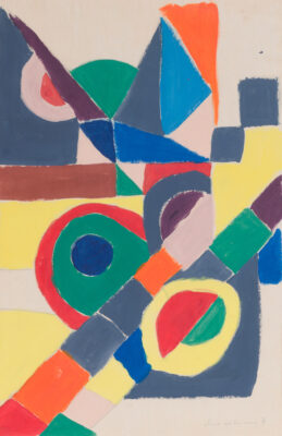 Sonia Delaunay Abstract Composition 1971 geometric shapes and colors