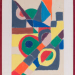 Sonia Delaunay Abstract Composition framed artwork