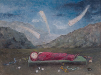 Bridget Tichenor The Dream of the Chrysalis oil on canvas surrealist painting