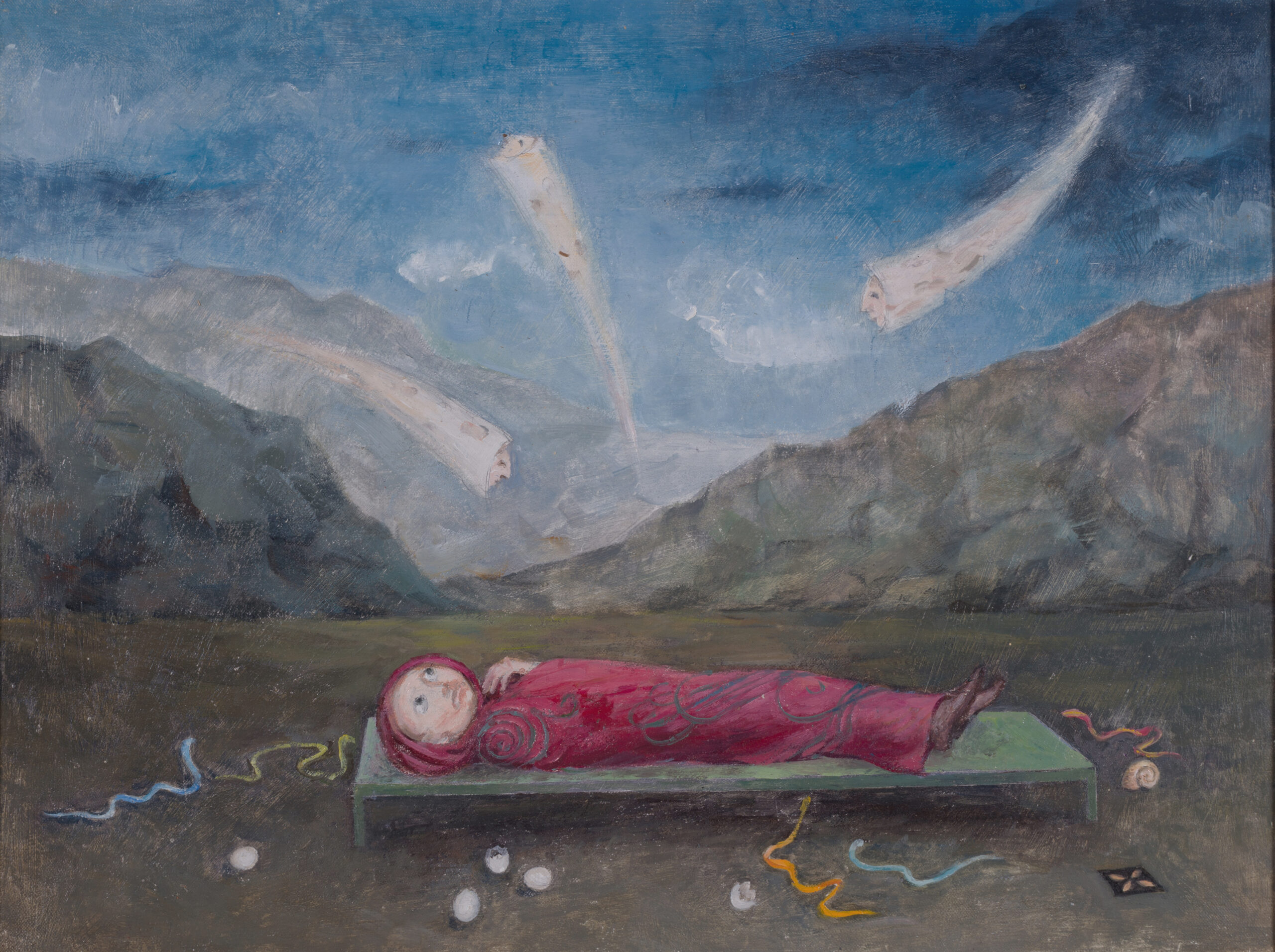 Bridget Tichenor The Dream of the Chrysalis oil on canvas surrealist painting