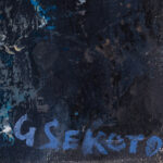 Gerard Sekoto signature detail G Sekoto in blue pigment