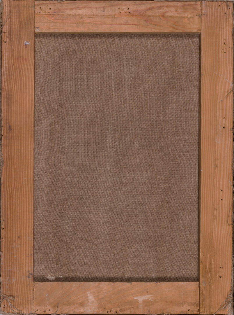 Gerard Sekoto Portrait of a Man in Blue back of canvas and wooden stretcher