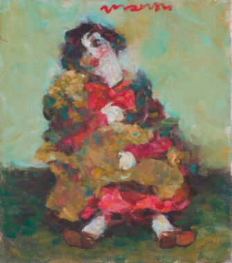 Marwan Kassab-Bachi The Doll oil on canvas painting expressive figure