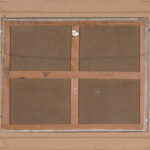 Le Pho Parmi les fleurs back of canvas and wooden stretcher