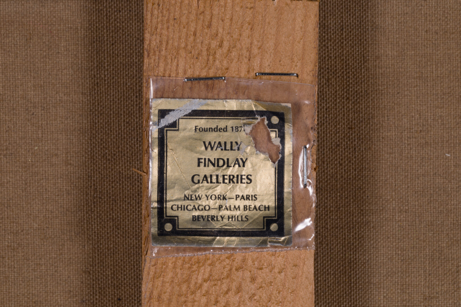 Le Pho Parmi les fleurs Wally Findlay Galleries label detail