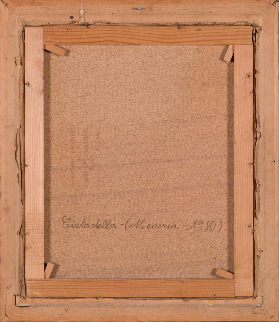 V.M. Costa Ciutadella Menorca back of canvas and frame