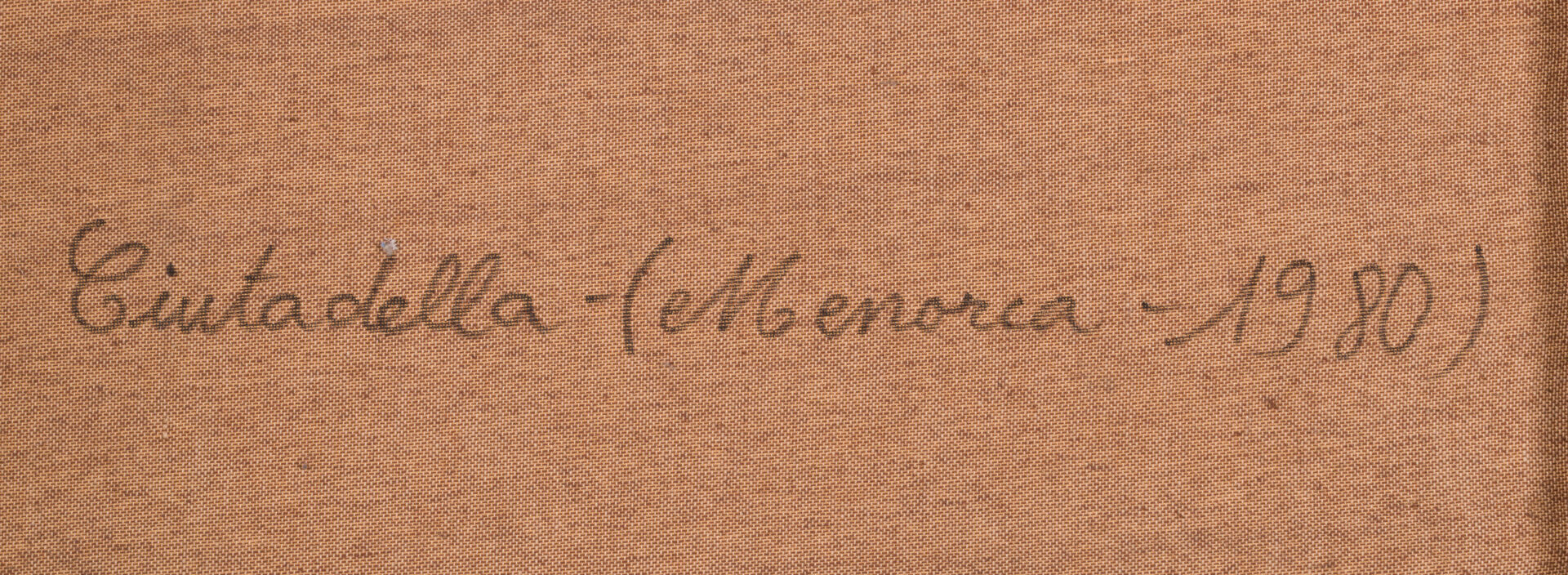 V.M. Costa Ciutadella Menorca 1980 inscription on reverse