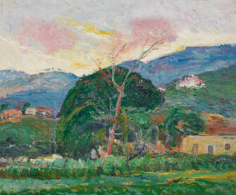 Narcis Galia i Adell Catalan Landscape oil on canvas painting