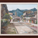 Antonio Mesa Pyrenean Village Street framed artwork