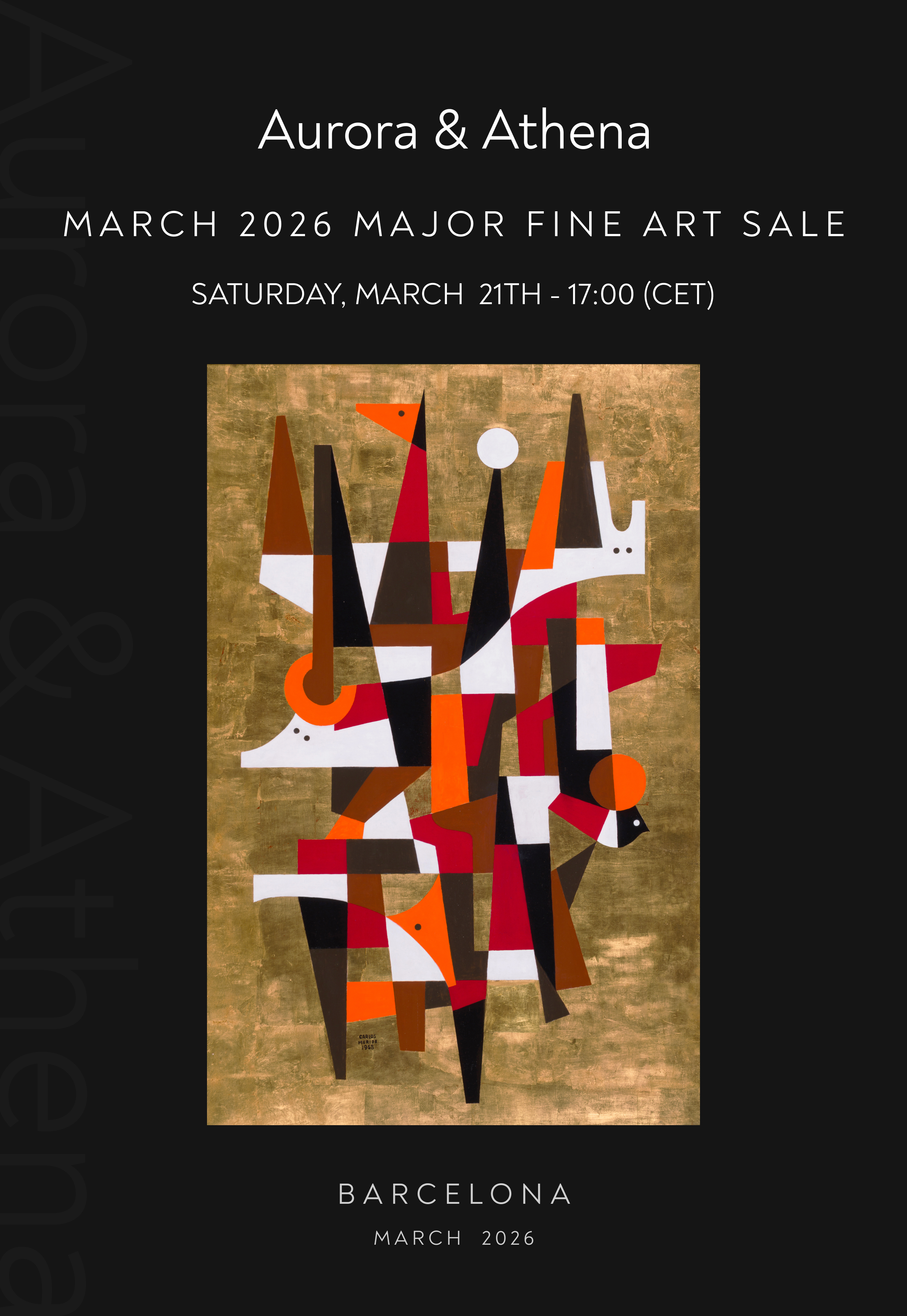 March 2026 Major Fine Art Sale catalog cover featuring 20th-century modern and contemporary art masterpieces