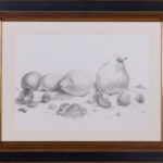 Original drawing by Carles Vergés in a decorative frame