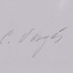 Signature detail of the Carles Vergés graphite drawing