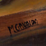 Signature detail of the M. Gavalda oil painting
