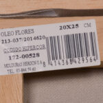 Detail of the frame label on the back