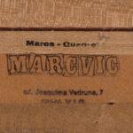 Detail of the framer's stamp on the back