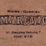 Detail of the framer's stamp on the back