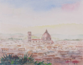 G. Scuglie watercolor painting of Firenze (Florence)