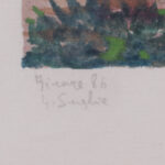 Signature detail of the G. Scuglie watercolor painting