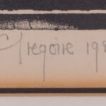 Signature detail of the Gregoire Boonzaier linocut