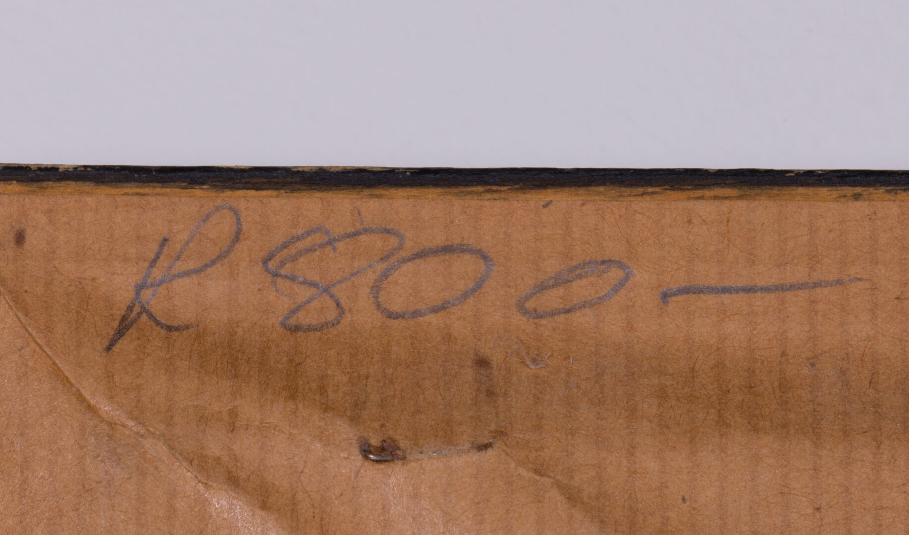 Detail of the pricing inscription on the back