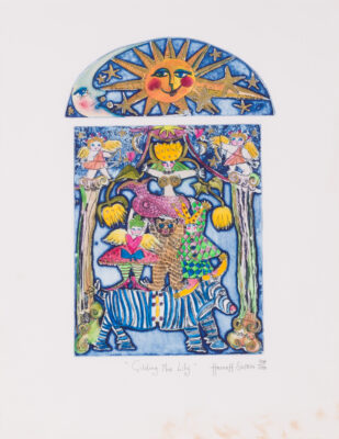 Hannah Swain lithograph "Gilding The Lily"