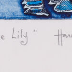 Signature and edition detail of the Hannah Swain lithograph