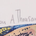 Detail of the upper inscription on the Hannah Swain print