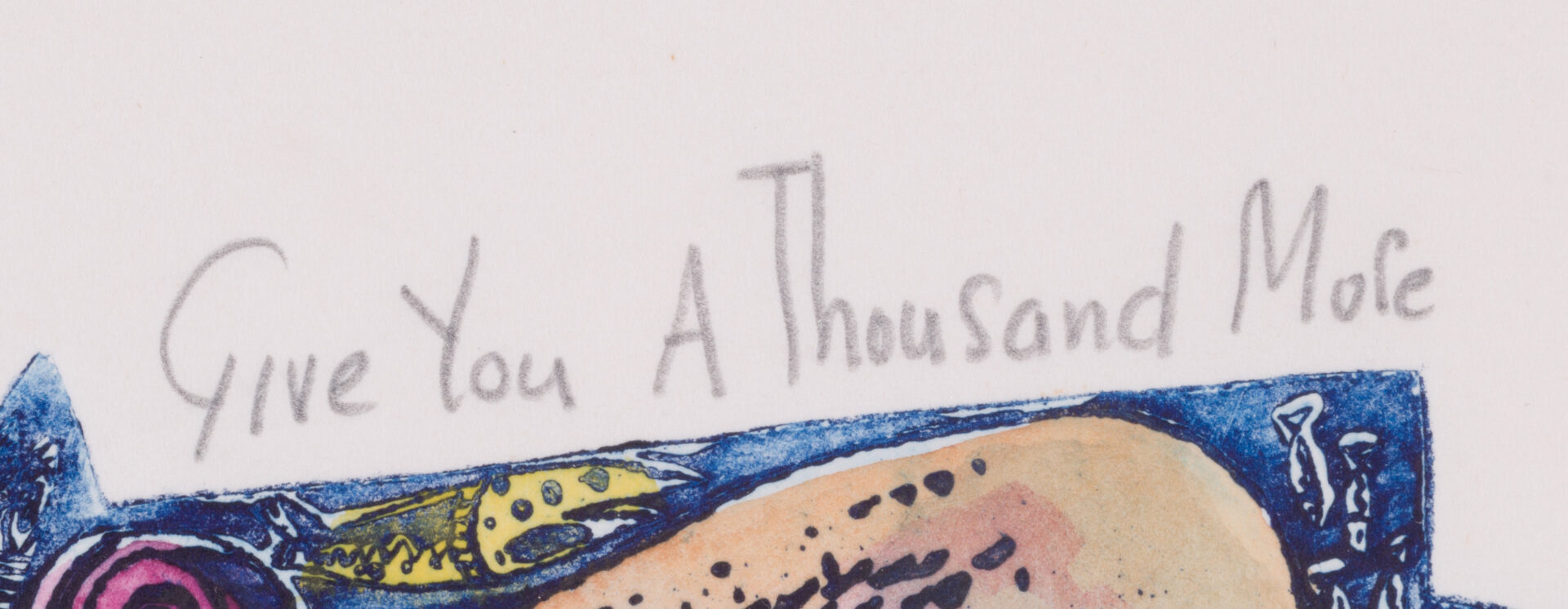 Detail of the upper inscription on the Hannah Swain print