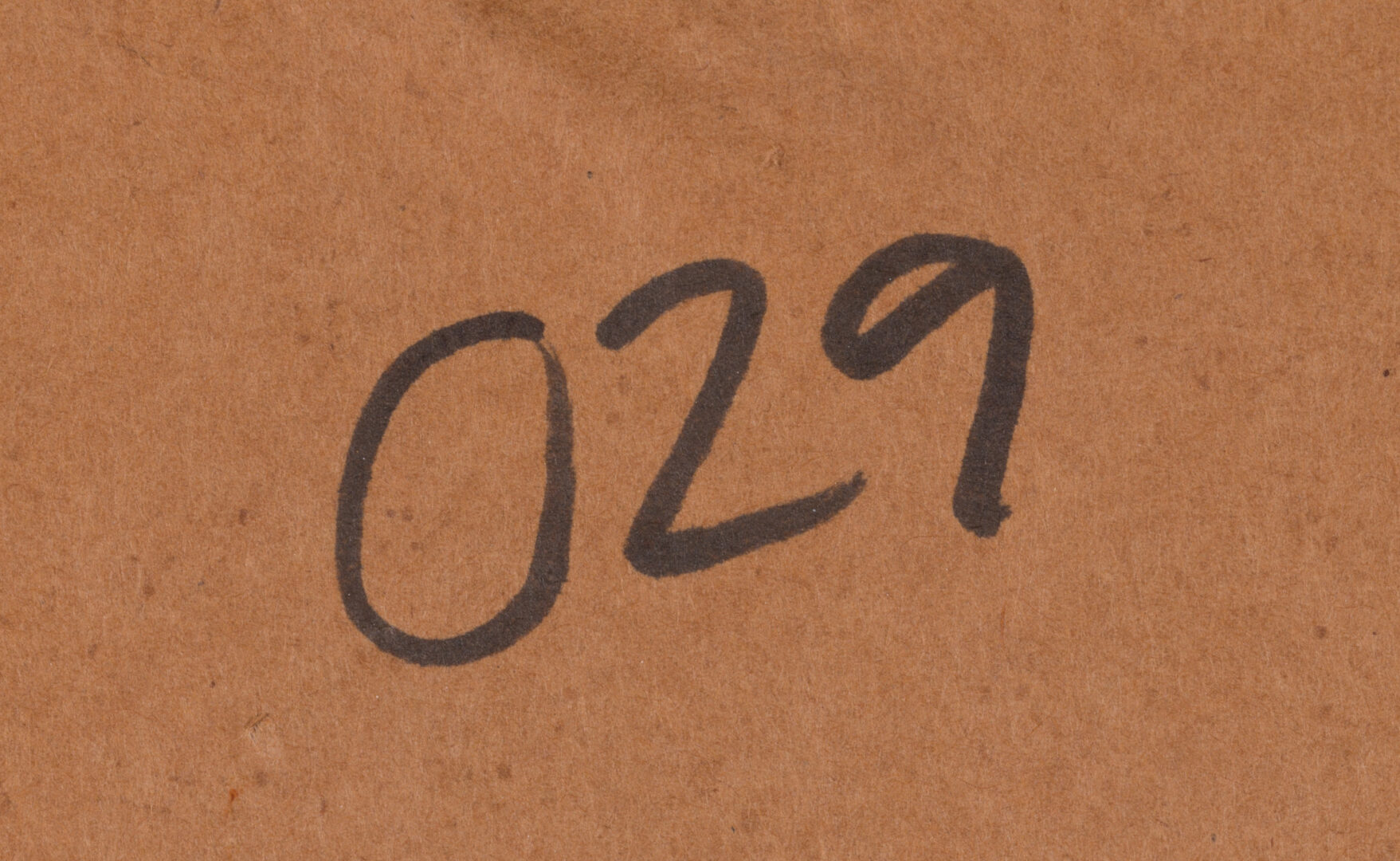 Detail of the numbering on the back of the print