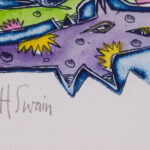 Signature and edition numbering on the Hannah Swain lithograph