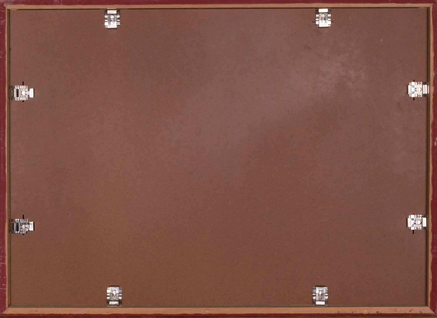 Back view of the framed Jilali Gharbaoui painting
