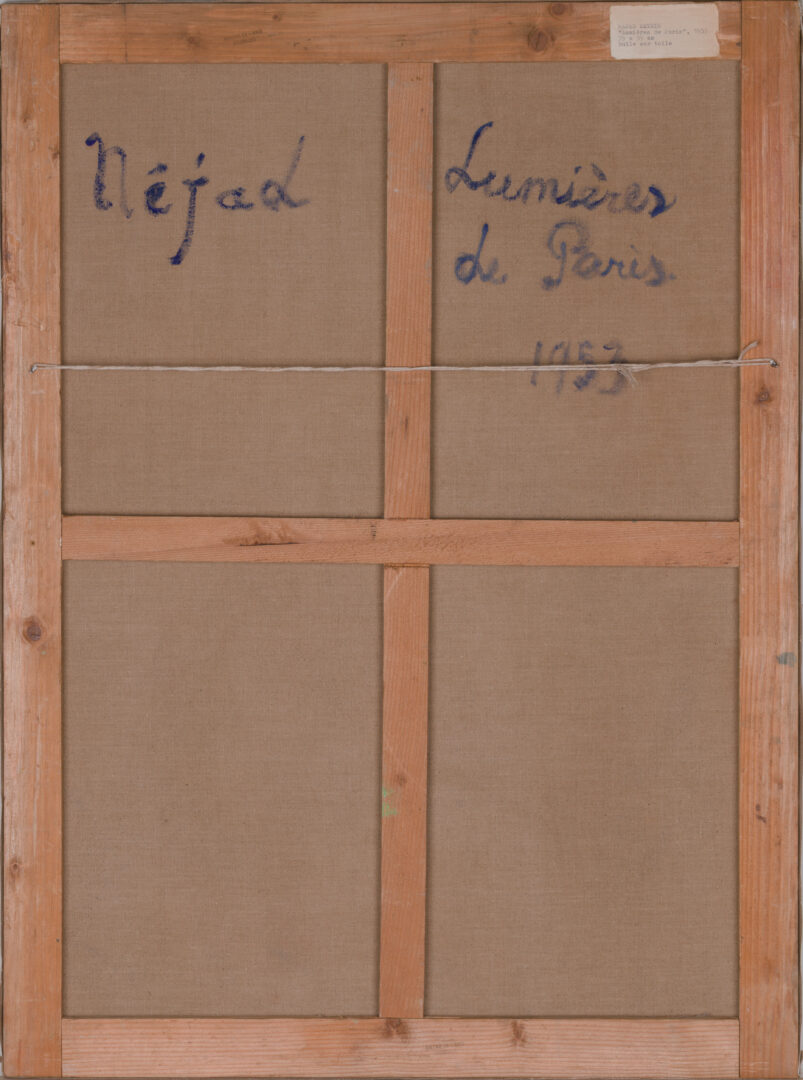Abstract painting by Nejad Devrim Lumières de Paris 1953