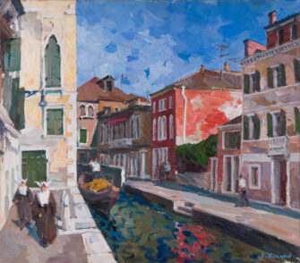 Morning in Venice painting by Vladimir Stozarov 1967