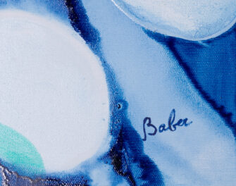 Artist signature detail, Alice Baber painting