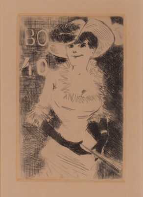 Jean-Louis Forain style print Woman in Hat