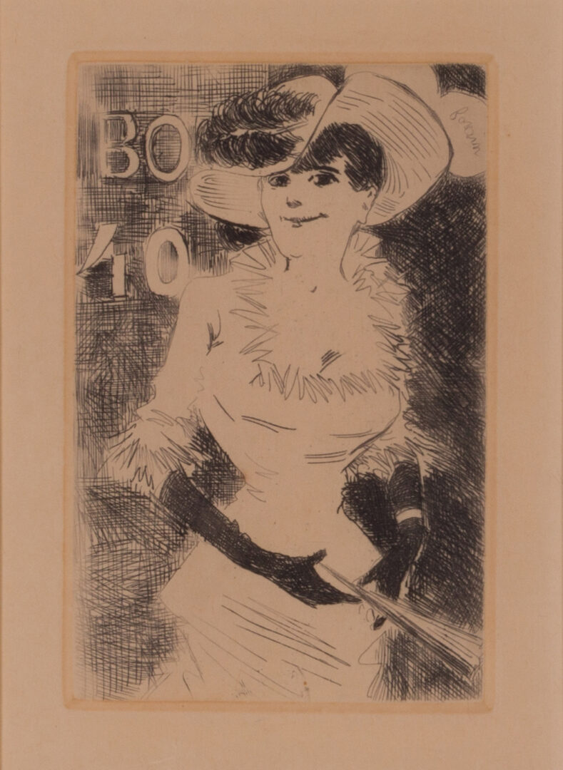 Jean-Louis Forain style print Woman in Hat