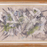 Jilali Gharbaoui painting in a decorative frame