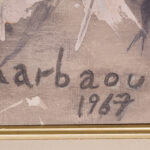 Signature and date "Gharbaoui 1967" detail